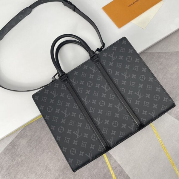 sy_no_E686D271982363465A5946BB17EE6A3A_2 Louis Vuitton Sac Plat Horizontal Zipped Briefcase – Monogram Eclipse Canvas