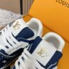 sy_no_E7BA40665B700004195FBB97F5348285_5 Louis Vuitton LV Trainer Indigo Denim with Pearl Studs Retro Sneakers