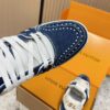 sy_no_E7BA40665B700004195FBB97F5348285_6 Louis Vuitton LV Trainer Indigo Denim with Pearl Studs Retro Sneakers