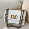 Valentino Garavani Vain Women's Crocodile-Embossed Leather Chain Shoulder Bag