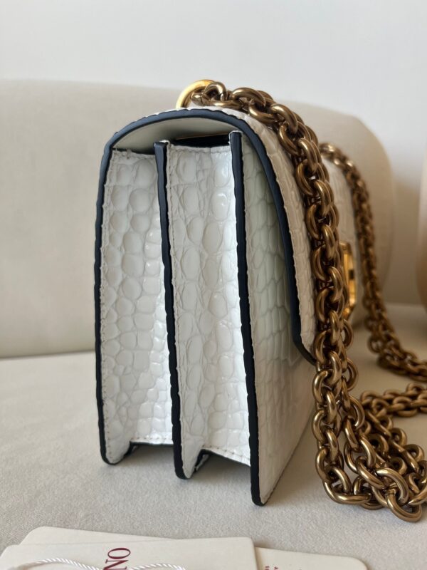 Valentino Garavani Vain Women's Crocodile-Embossed Leather Chain Shoulder Bag