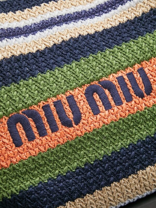 Miu Miu Women's Large Woven Fabric Tote/Shoulder Bag
