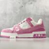 sy_no_E87ABA6548506BCA737634341C6A5E9D_0 Louis Vuitton LV Trainer Pink Monogram Denim & White Leather Retro Sneakers
