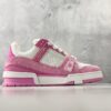 sy_no_E87ABA6548506BCA737634341C6A5E9D_1 Louis Vuitton LV Trainer Pink Monogram Denim & White Leather Retro Sneakers