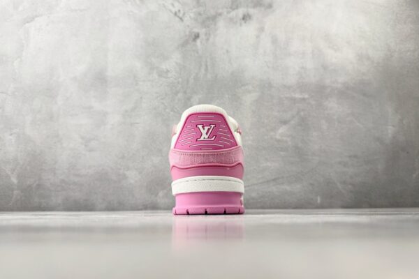 sy_no_E87ABA6548506BCA737634341C6A5E9D_8 Louis Vuitton LV Trainer Pink Monogram Denim & White Leather Retro Sneakers