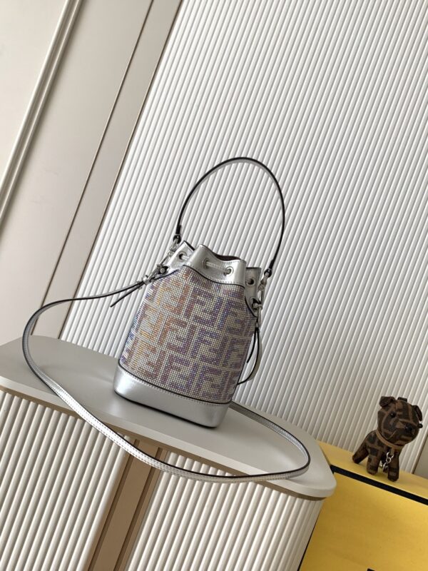 sy_no_E87ECD8BB10EEA2629BB83F40B9F2E48_1 Fendi Mon Tresor Mini Crystal-Pattern Bucket Bag