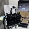 sy_no_E89A5C1B374E184A6D5D2B052B8F9695_2 Black Vintage Glossy Leather Buckle Mini Handbag