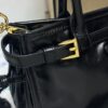 sy_no_E89A5C1B374E184A6D5D2B052B8F9695_5 Black Vintage Glossy Leather Buckle Mini Handbag