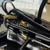 sy_no_E89A5C1B374E184A6D5D2B052B8F9695_6 Black Vintage Glossy Leather Buckle Mini Handbag