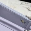Light Purple Quilted Textured Calfskin WOC Chain Wallet