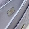 Light Purple Quilted Textured Calfskin WOC Chain Wallet