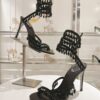 sy_no_E8BA30BE3CC24BDE649041DF94E2BD3C_1 Black Crystal Chandelier Spiral High-Heel Sandals