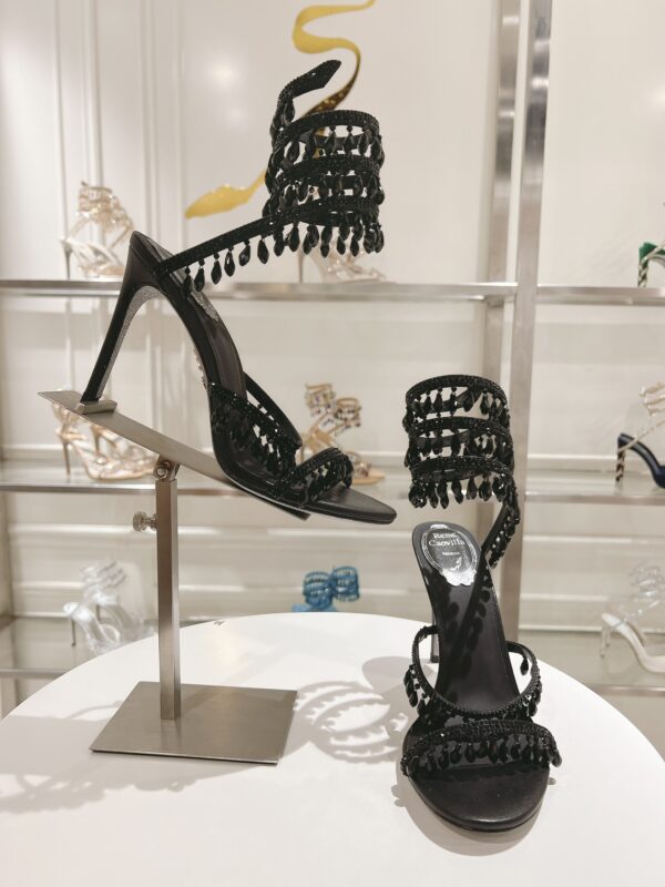sy_no_E8BA30BE3CC24BDE649041DF94E2BD3C_5 Black Crystal Chandelier Spiral High-Heel Sandals
