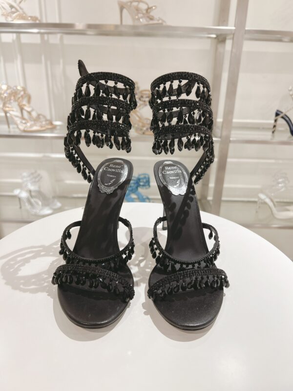 sy_no_E8BA30BE3CC24BDE649041DF94E2BD3C_6 Black Crystal Chandelier Spiral High-Heel Sandals