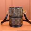 sy_no_E8DDB1DA478DECE253421E8BCB8811A8_7 Monogram Canvas & Black Leather Bella Bucket Bag