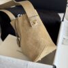sy_no_E979C31F5327597AB15A22E6BC23C0AC_3 Sand Gold / Khaki Beige Suede Quilted Drawstring Bucket Bag