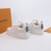 White & Silver Crystal-Embellished Retro Skate Sneakers