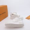 White & Silver Crystal-Embellished Retro Skate Sneakers