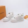 White & Silver Crystal-Embellished Retro Skate Sneakers