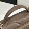 sy_no_EA04AB4E55377D62959C3069E45AE6CA_7 Milk Tea Brown Quilted Leather Lunchbox Chain Bag