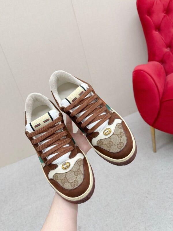 sy_no_EACC55DC3A2593C517A0DFD2DF1A0E5A_4 Gucci Screener Leather and GG Canvas Sneaker – Brown / Ebony