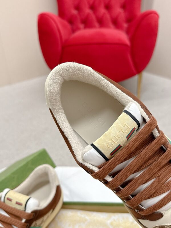sy_no_EACC55DC3A2593C517A0DFD2DF1A0E5A_6 Gucci Screener Leather and GG Canvas Sneaker – Brown / Ebony