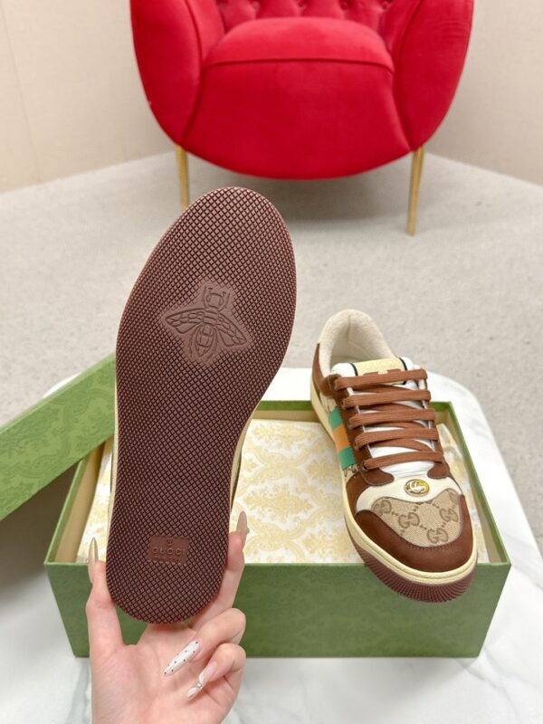 sy_no_EACC55DC3A2593C517A0DFD2DF1A0E5A_8 Gucci Screener Leather and GG Canvas Sneaker – Brown / Ebony