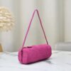 sy_no_EB0E76429D83FC4DE04A809616D29B18_1 Pink Lavender Leather Cylindrical Underarm Shoulder Bag