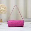 sy_no_EB0E76429D83FC4DE04A809616D29B18_2 Pink Lavender Leather Cylindrical Underarm Shoulder Bag