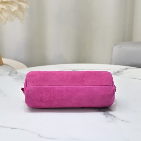 sy_no_EB0E76429D83FC4DE04A809616D29B18_3 Pink Lavender Leather Cylindrical Underarm Shoulder Bag