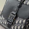 sy_no_EC06179A174B03C6FB23A73136FFCC96_3 Dior Motion Saddle Backpack – Blue Oblique & Black Grained Leather