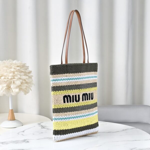 Miu Miu Logo-Embellished Crochet Tote Bag