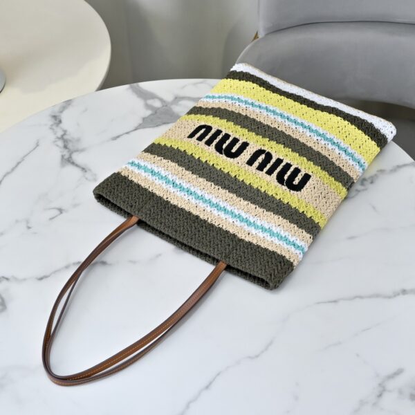 Miu Miu Logo-Embellished Crochet Tote Bag