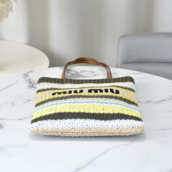 Miu Miu Logo-Embellished Crochet Tote Bag