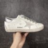 sy_no_ECE2E4D76E371903196592B8EA8589A0_0 White, Metallic Silver & Grey Suede Star Retro Sneakers