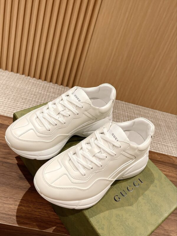sy_no_ECE822EDA0D659B9DEC03FB788BACED1_3 Gucci Rhyton Leather Sneaker – Ivory / Off-White