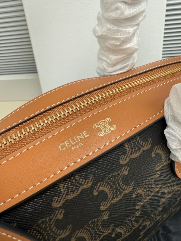 sy_no_ECF26242636C4E27359A42C902150517_3 Celine Triomphe Handbag – Calfskin with Textile Lining – New Convertible Style