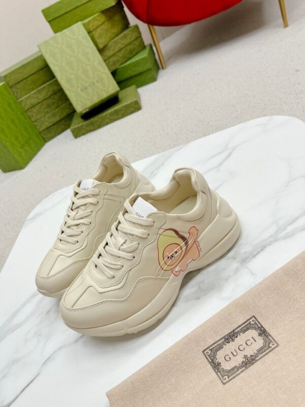sy_no_ED229C4A1F87089D0ECDF36DDE9638B8_4 Gucci Rhyton Leather Sneaker in Off-White