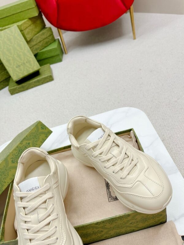 sy_no_ED229C4A1F87089D0ECDF36DDE9638B8_6 Gucci Rhyton Leather Sneaker in Off-White