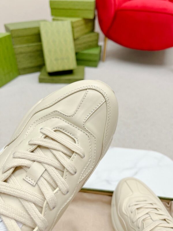 sy_no_ED229C4A1F87089D0ECDF36DDE9638B8_8 Gucci Rhyton Leather Sneaker in Off-White