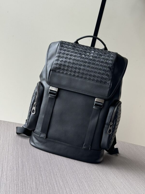 sy_no_ED8BC95F2072DDB478584FC23756D076_0 Bottega Veneta-Inspired Handwoven Leather Backpack – Black