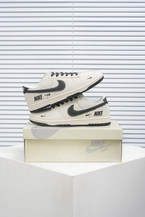 Nike Dunk Low “Multi-Swoosh / White Black” Custom