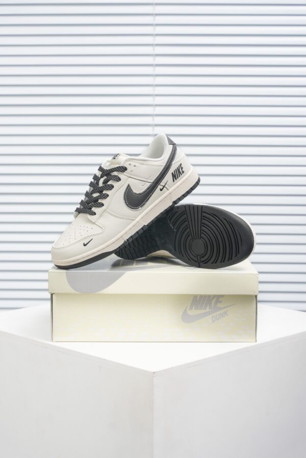 Nike Dunk Low “Multi-Swoosh / White Black” Custom