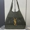 sy_no_EE7921A7833D819DF4EA9F86E0B0C9F6_4 YSL Small Icare Woven Tote – Green & Gold