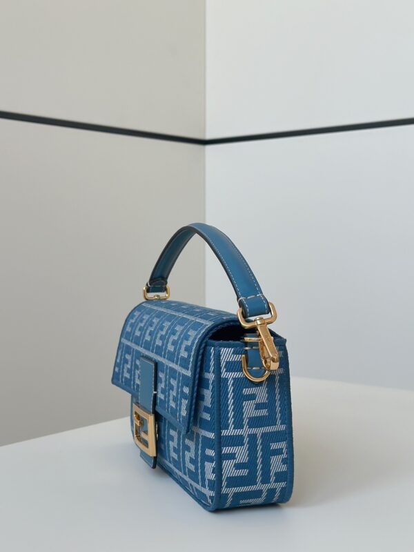 Baguette Medium Handbag – Denim Jacquard