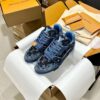 sy_no_EF67E459B6BECD36F88525F71DD10496_1 Louis Vuitton LV Trainer Blue Monogram Denim Retro Sneakers