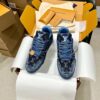 sy_no_EF67E459B6BECD36F88525F71DD10496_2 Louis Vuitton LV Trainer Blue Monogram Denim Retro Sneakers