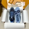sy_no_EF67E459B6BECD36F88525F71DD10496_8 Louis Vuitton LV Trainer Blue Monogram Denim Retro Sneakers
