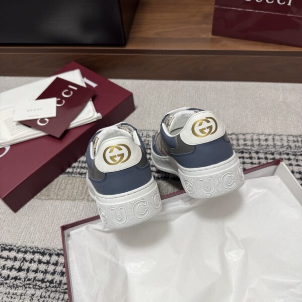 sy_no_EFDC9E6CA573DBE35C6CF00931E319C2_5 Gucci Re-Web Sneaker in Beige/Blue GG Canvas with Blue & Grey Leather Trim