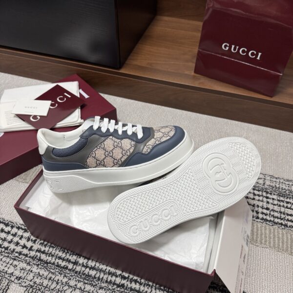 sy_no_EFDC9E6CA573DBE35C6CF00931E319C2_8 Gucci Re-Web Sneaker in Beige/Blue GG Canvas with Blue & Grey Leather Trim